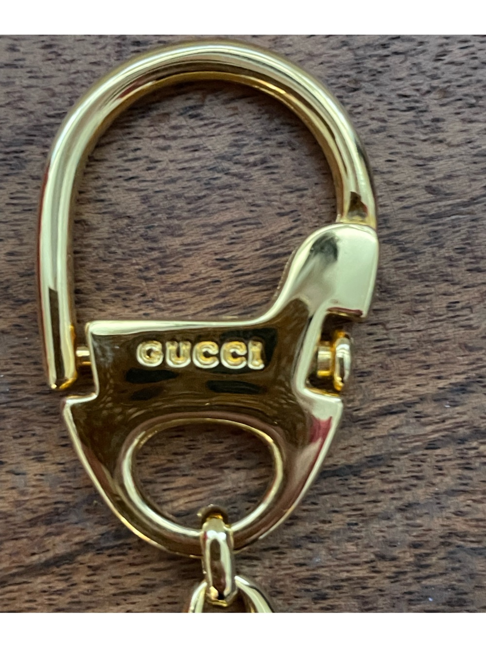 GUCCI Vintage Marina Interlocking G Gold Tone Bag Charm/Keychain w/Box - Picture 4 of 11